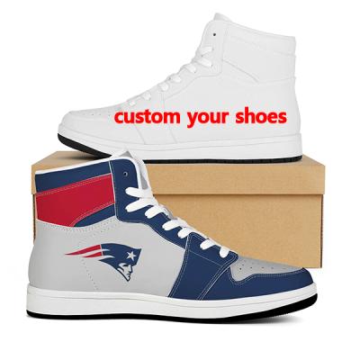 China CUSHIONING FORUDESIGNS Custom Basketball Style Shoes Men Women Fashion High Top Leather Shoes Gear Team Custom Sneakers for sale