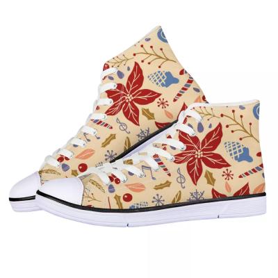 China FORUDESIGNS New Autumn 2020 Winter Girls High Quality Custom Print Women's Tennis Breathable Sports Walking EVA High Top Canvas Shoes for sale