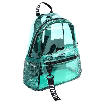 China M&d large capacity boys and girls backpack green color anti-theft cute teen casual clear back to school schoolbag for sale