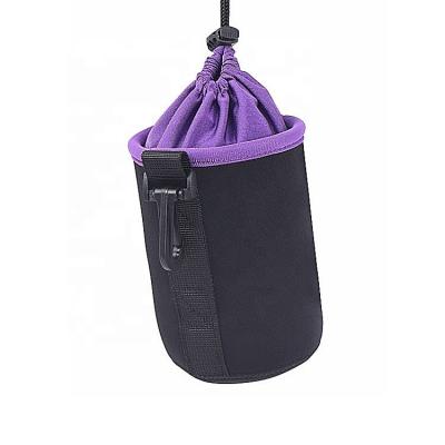 China M&d Camera Bag Protective Lens Case Waterproof Soft DSLR Lens Protector Bag Microfiber Drawstring Neoprene Camera Lens Pouch for sale