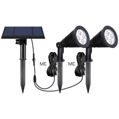 China Garden High Power Outdoor Led Solar Garden Spot Light For Wall Tree Billboard Deck for sale