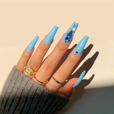 China Easy Apply Artificial Finger Nails Statistical Luxury Style Free Shipping Press On Nails Free Sample Hand Made Nail Tips for sale