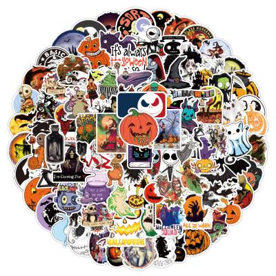 China 100PCS Cute Decorative Halloween Sticker Decorative Adhesive Sticker For Halloween Party Decoration for sale