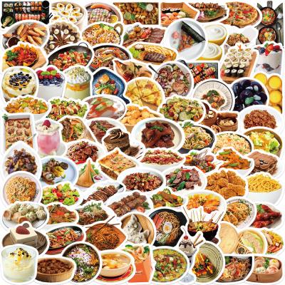 China 90PCS Decorative Vivid Sticker Food Label Sticker Paper For Phone Bottle Laptop Travel Case for sale