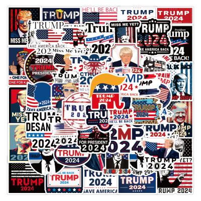 China 50PCS Decorative USA Sticker Leader Trump Sticker 2024 Waterproof For For Phone Bottle Laptop Travel Case for sale