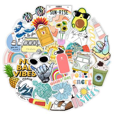 China 35PCS VSCO Kawaii Decorative Stickers Cool Vinyl Adhesive Gift Sticker for Bottles Phone Luggage Laptop for sale