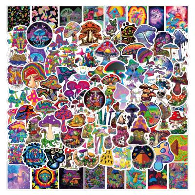 China 100PCS Decorative Sticker vsco Cartoon Sticker Psychedelic Mushroom For Bottles Laptop Notebook for sale