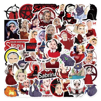 China Decorative Sticker USA TV Show The Chilling Adventures of Sabrina Sticker Die Cut 50PCS for Laptop Car Guitar Decor for sale