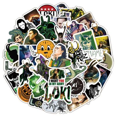 China 50PCS Hit American Decorative Sticker TV Show Loki Decorative Stickers Chance For Laptop Guitar Luggage for sale