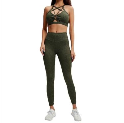 China Reversible Seamless Solid Yoga Set Women Gym Clothes One Shoulder Crop Top Legging Sexy Sportswear Suit Running Fitness Workout Tracksuit for sale