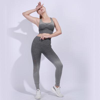 China Women Inner Mujer Yoga Pant 2 Sets Women Fitness Gym Gaiters Set Breathable Two Piece Ropa Para Mujeres Plus Size Pants for sale