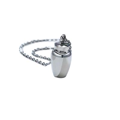 China Best Selling Custom Viable Stainless Steel Necklace Ashes Pet Urn Pendant Necklace Wholesale Online for sale