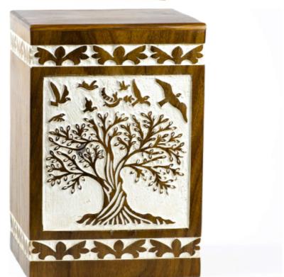 China Can be customized sold on every main deck high end human adult wooden cremation urn for sale