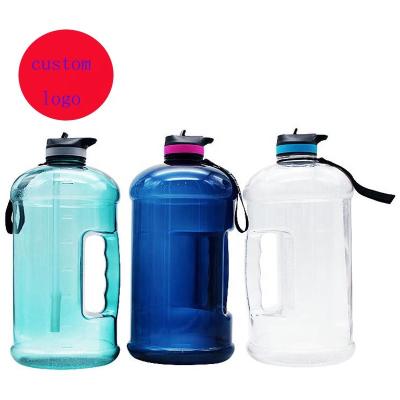 China Ronya Sustainable Fitness 3.78L Bottles 1 Gallon Sports Plastic Bottled Water Bottle With Straw Lid for sale