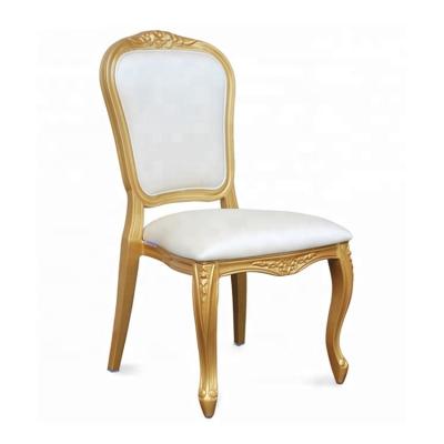 China Contemporary Luxury Metal Stacking Gold Throne Event Party Chair Wedding for sale