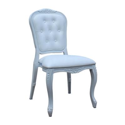 China Contemporary Luxury Metal Stacking Throne White Wedding Event Chairs For Party Events for sale