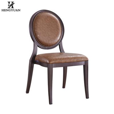 China Dining Chair Customized Dining Chair Furniture Round Back Wood Chair Solid Wood Louis Dining Chair for sale