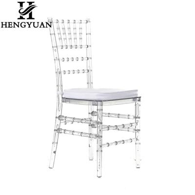 China K/D New Design Special Event Furniture Stacking Resin Crystal Transparent Chair for sale