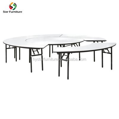 China Manufacturer Professional Free Combination Folded Round Banquet Event Dining Tables for sale