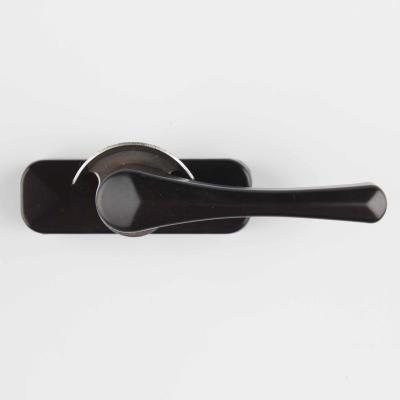 China Modern Black Color UPVC Crescent Moon Lock for Office Building Sliding Window Handle for sale