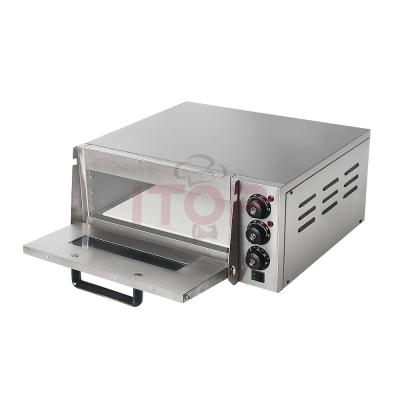 China Commercial Stainless Steel Timer Supply Setting For 1*16 Pizza Pizza Oven Desktop Electric Baking Oven With Stone for sale