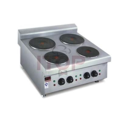 China Hotel Countertop Hot Dish 4 Electric Cooker Commercial Electric Stove Cooking Countertop 4 Burner Hot Dish Electric Cooker for sale