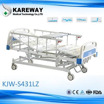 China Hospital Care Medline Hospital Bed 4 Functions Manual Cranks With Bedside Cabinet Optional for sale