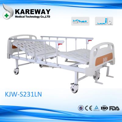 China Private Hospital Manual Hospital Bed Easy Cleaning With Silent Wheels for sale