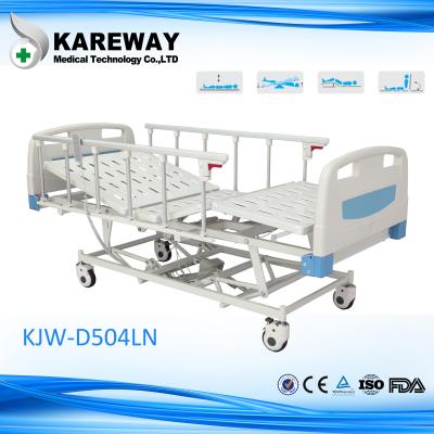 China Aluminum Side Rails Electric Hospital Bed Four Motors Five Functions For VIP Room for sale