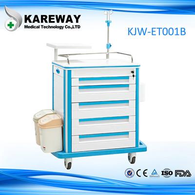 China Portable Durable Medical Trolley Cart Easy Cleaning For Emergency Drug Transportation for sale