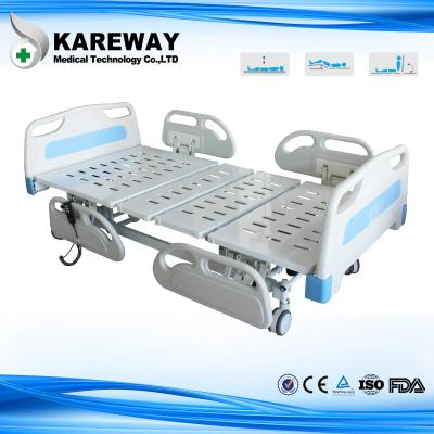 China Three Positions Portable Hospital Bed Emergency Manual Crank With Central Brake Castors , 100cm Width for sale