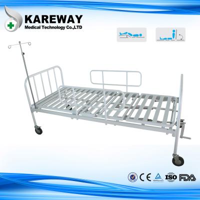 China Square Tube Platform Manual Hospital Beds Double Crankset With IV Pole , Ease Handling for sale