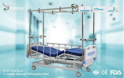 China Strong Durable Orthopedic Adjustable Bed Stainless Steel Frame With Central Locking Castors for sale