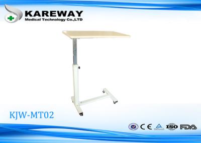 China Over Bed Hospital Mobile Tray Table Brown Color With Lift Mechanism KJW-MT02 for sale