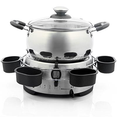 China Sustainable Stainless Steel Cheese Fondue Set Electric Fondue Maker XJ-9K109 for sale