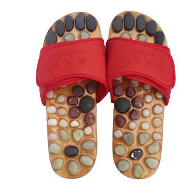 China New arrival fashionable indoor jade shiatsu massage stone acupressure slippers for sale