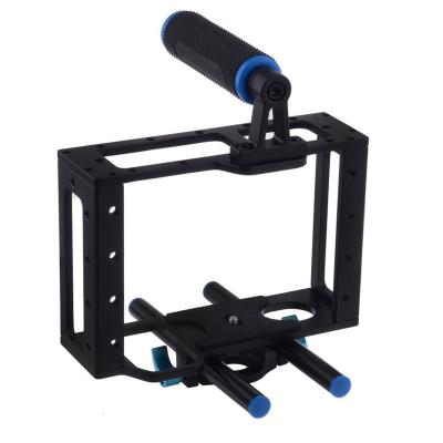 China Universal Camera Cage With Top Handle Fits Camera Shoulder Rig 15mm Rods for sale