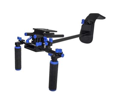 China Black Double Handle Dslr Shoulder Rig Home Dslr Camera Rig Lightweight for sale