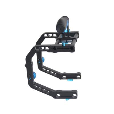 China Double C Shaped Camera Cage DSLR Rig Accessories with Top Handle DSLR Rig Rail for sale