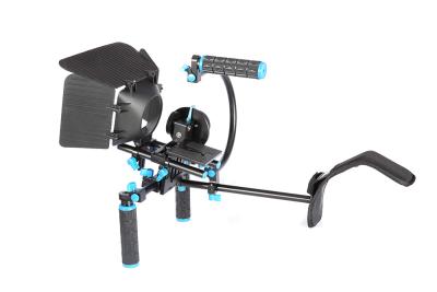 China Household Compact Metal ABS Plastic Shoulder Mount Camera Rig Video Shooting Bracket for sale