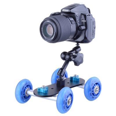 China Portable Tabletop DSLR Camera Table Dolly Slider For Tripod Heads for sale