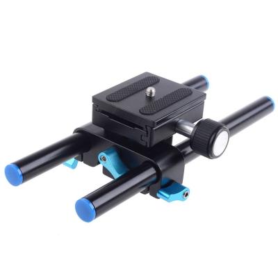 China Aluminum 15mm Rail Rod Support Camera Shoulder Rig 1/4 Screw Quick Release Plate for sale