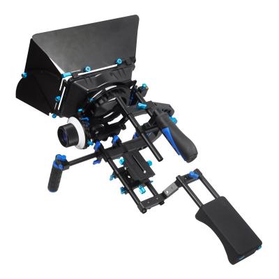 China Blue DSLR Shoulder Rig Follow Focus F4 Matte Box M3 Practical Suite for sale