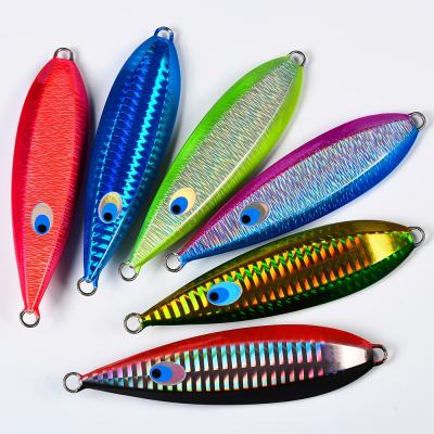 China Metal Jig Saltwater Lead Bait Vertical Bait Rig Metal Luminous Slow Hard Jig Lure Fishing Tackle 100g-450g for sale