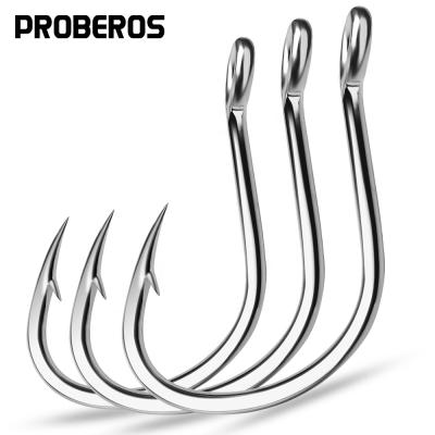 China Anti Corrosion Hook Saltwater Hoop High Carbon Steel Single Barbed Barbed Carp Hooks Jig Slow Bait Hook Fishing Auxiliary Accessories for sale