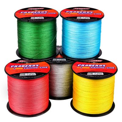 China Super Strength 4 Strands Braided Fishing Line 4 Weaves Line 500M Multifilament 6LB-100LB Fishing Braid PE Line for sale