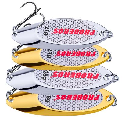 China Oblique Cut Metal Proberos Flake Primes Metal Spoon VIB 3g-60g Fishing Lures Gold/Silver Hard Primers for sale