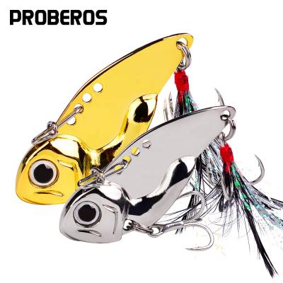 China Metal VIB Metal Feeds Fishing Lure Building Bait Spinners Fishing Wobblers Zinc Alloy Trout Artificial Hard Bait for sale