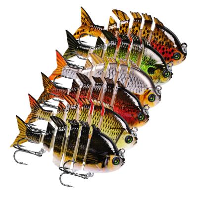 China ABS Hard Plastic Sunfish Swimbait Fishing Lures 8cm Sunfish 14g Artificial Hard Groundbait Cran Bass Baits Fishing Tackle for sale