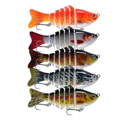 China ABS PROBEROS Hard Plastic Swimbait Joint Multi 7 Segmented Casting Fishing Lure 10cm 15.5g Bass Bait Hard Tackle for sale